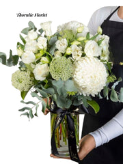 Grande White & Green Vase Arrangement( Florist Choice)