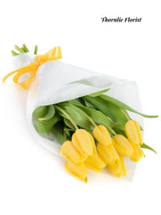 Sunny Yellow Tulip Bouquet – Fresh Seasonal Blooms