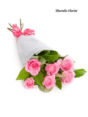 Elegant Pink Rose Bouquet – Wrapped with Love