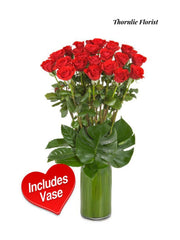 Ultimate 24 Red Roses with Vase