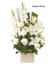 White Elegance Sympathy Arrangement