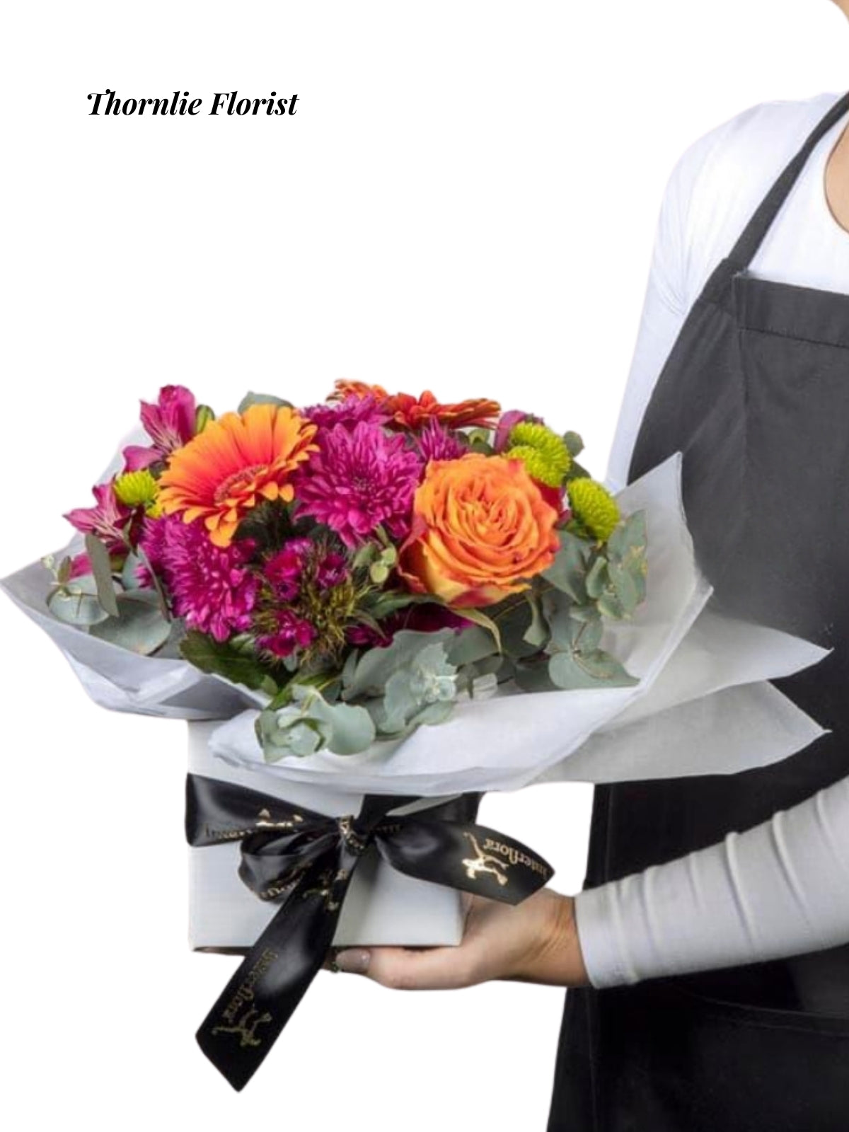 Cheerful Gerbera & Rose Gift Box