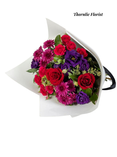 Passionate Red & Purple Bouquet
