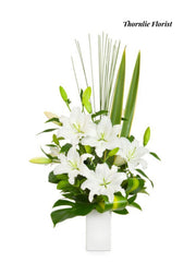 Elegant White Lily Arrangement