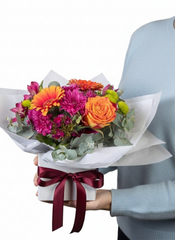 Cheerful Gerbera & Rose Gift Box