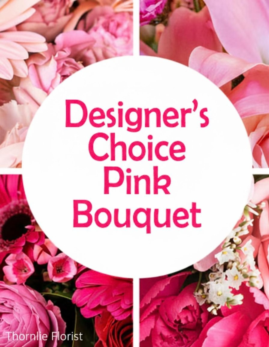 Designer’s Choice: Pretty in Pink Seasonal Flower Bouquet