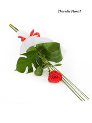 Single Red Rose Bouquet – Classic Romantic Gift