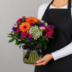 Florist Choice - Bright Florist Choice Posy in Jar