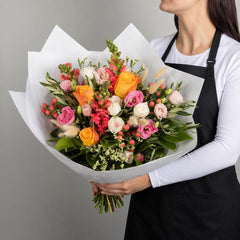 Florist Choice – Peach Rose Bouquet.