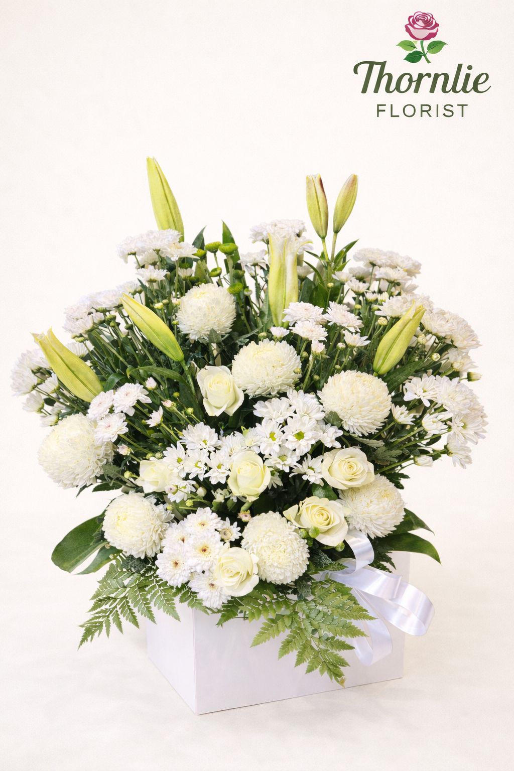 Pure Serenity White Box Arrangement