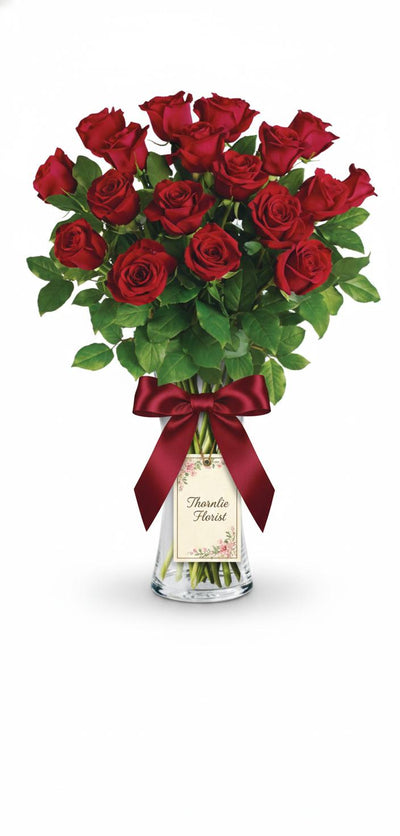 Classic 18 Red Roses in Vase