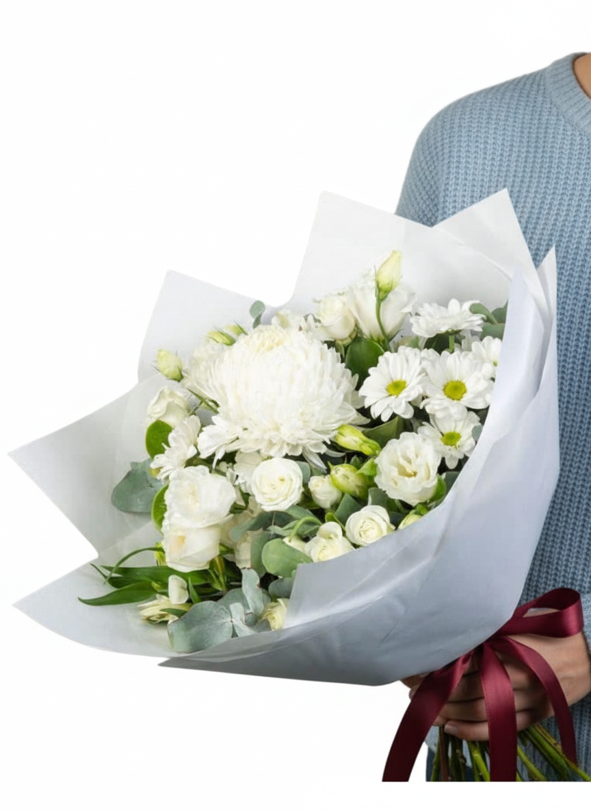 Pure White Sympathy Bouquet