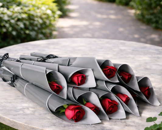 Elegant Red Roses Bouquet 